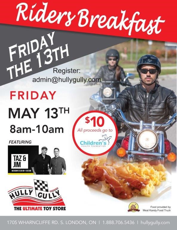 Join Taz and Jim from FM96 at Hully Gully this Friday, May 13 between 8 a.m. and 10 a.m. for breakfast - Just $10! 