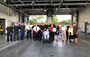 London Fire Station 11 hosts and supports Muscular Dystrophy Canda Award winners