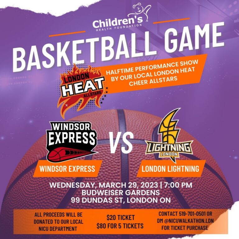 London Lightning Game for the NICU Children's Health Foundation
