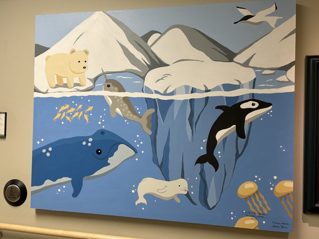 An underwater arctic mural.