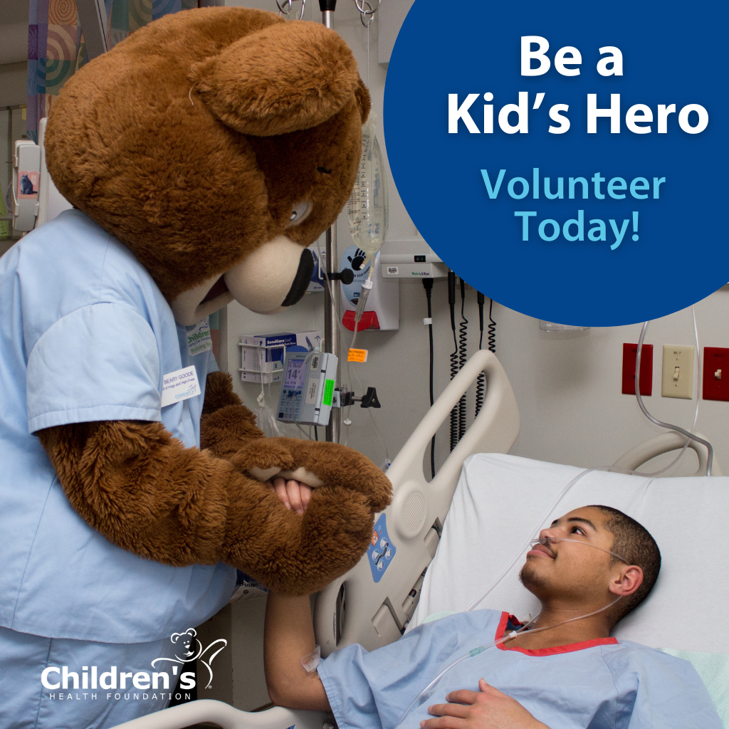 Be a Kid's Hero - Volunteer Today - Click here