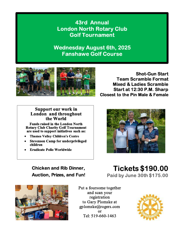 43rd Annual Rotary Club Golf Tournament